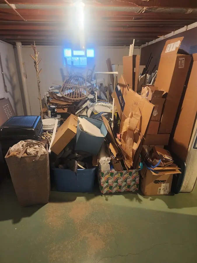 Roll-off dumpster container at job site for 20 Yard Dumpster Rental in Hagar